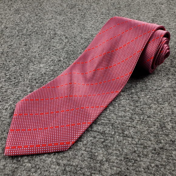Stefano Ricci Tie Silk Geometric Striped Printed Red Blue Italy Luxury Formal